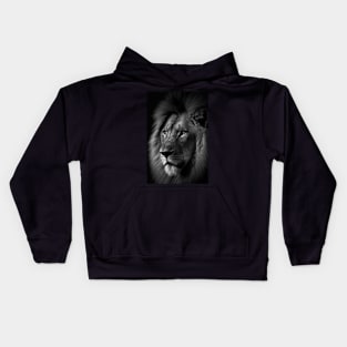 Lion Black and White Kids Hoodie